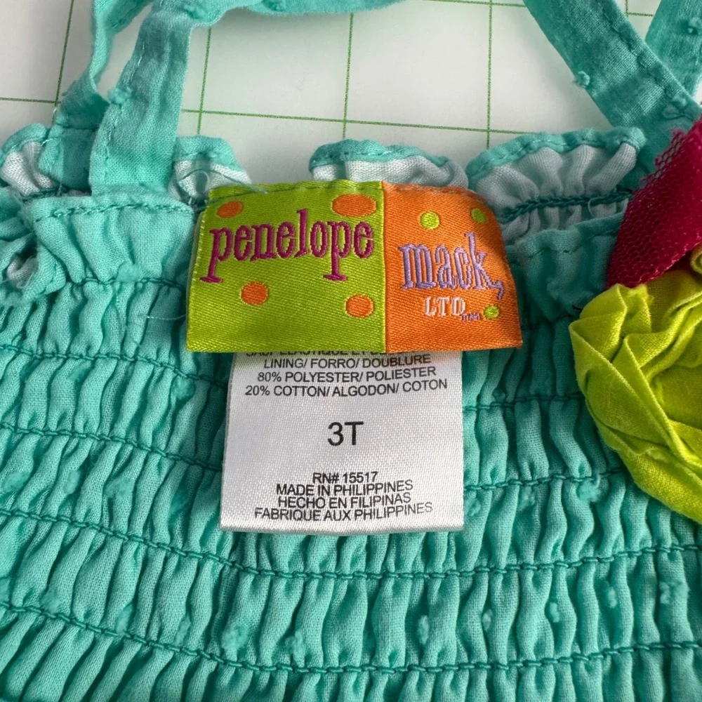Penelope Mack retro style layered sundress girls size 3T